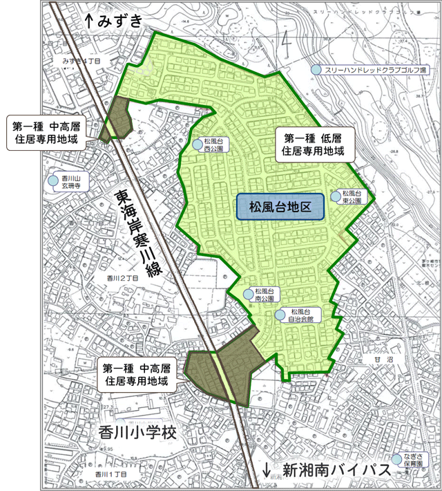 対象区域の地図